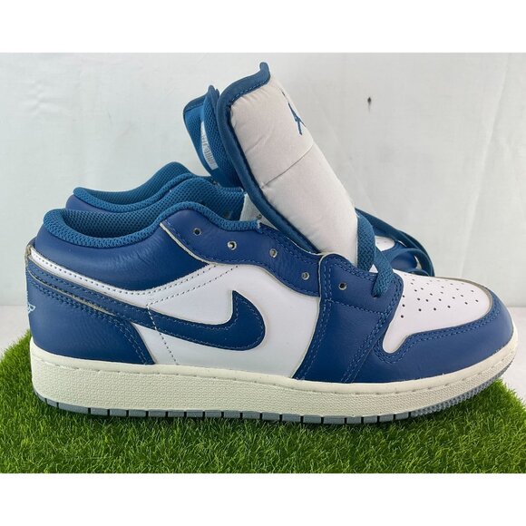 NEW Air Jordan 1 Low SE GS 6.5Y Blue/White Sneakers - Picture 6 of 11